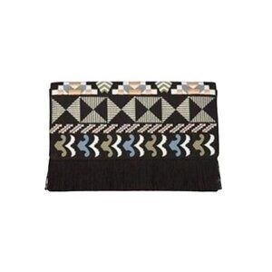 Stella &‎ Dot Taj Clutch, Embroidered Aztec Pattern, Magnetic Snap Closure Purse